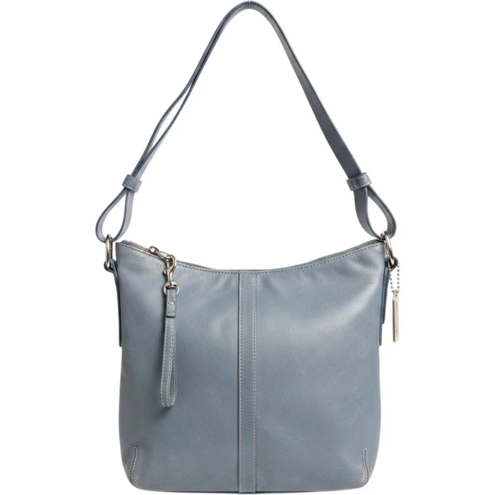 Coach Soho Small Duffel Blue Leather Hobo Bag Vintage Y2K G04D-9326